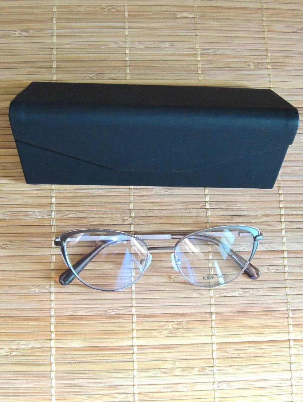 Nine West Brown Metal Cat-Eye Glasses with Subtle Bronze Tone